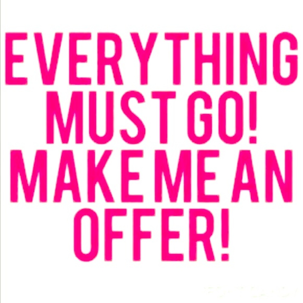 Open to all reasonable offers on clothing!